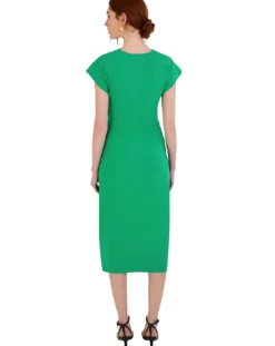 Monsoon Side Knot Midi Jersey Dress| Green -MONSON Clothing Shop jr668 54069707 2