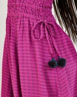 Monsoon Plain Textured Tape Midi Dress| Violet -MONSON Clothing Shop jr956 54297781 4