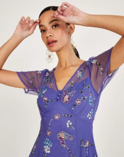 Monsoon Kathy Embellished Midi Dress| Blue -MONSON Clothing Shop mi863 54082402 4