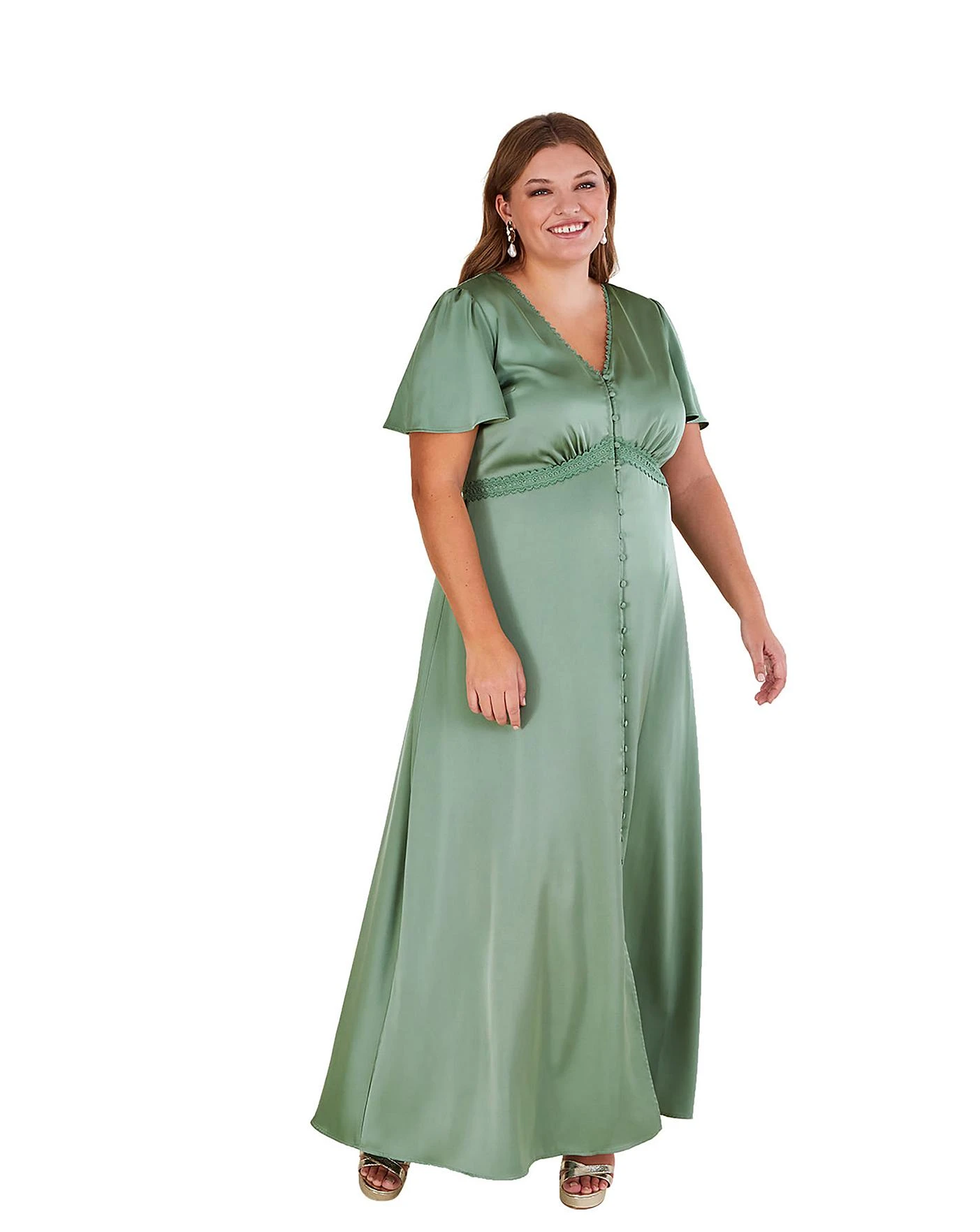 Monsoon Ivy Satin Maxi Dress 3 Monsoon Ivy Satin Maxi Dress - Image 3