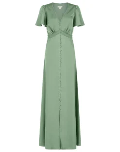 Monsoon Ivy Satin Maxi Dress