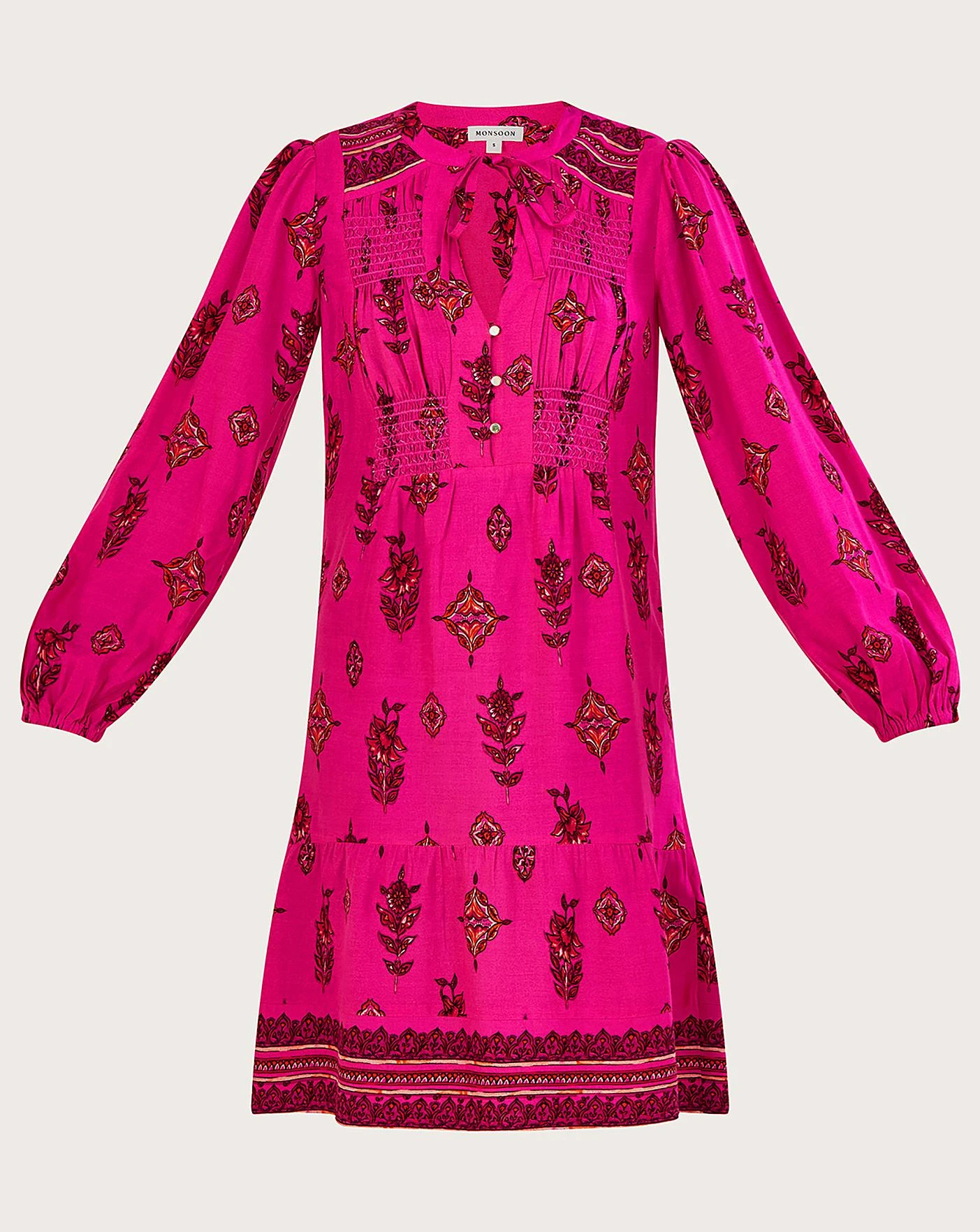 Monsoon Keyhole Neckline Short Dress| Pink 1 Monsoon Keyhole Neckline Short Dress| Pink