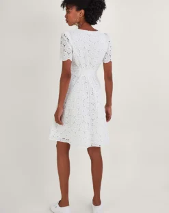 Monsoon Polly Broderie Dress| Ivory -MONSON Clothing Shop ru380 54277746 2