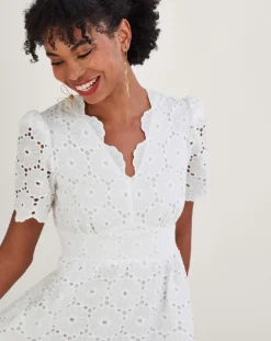 Monsoon Polly Broderie Dress| Ivory -MONSON Clothing Shop ru380 54277746 4