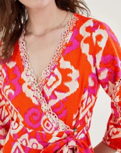 Monsoon Aspen Wrap Dress| Orange -MONSON Clothing Shop ru464 54276015 4