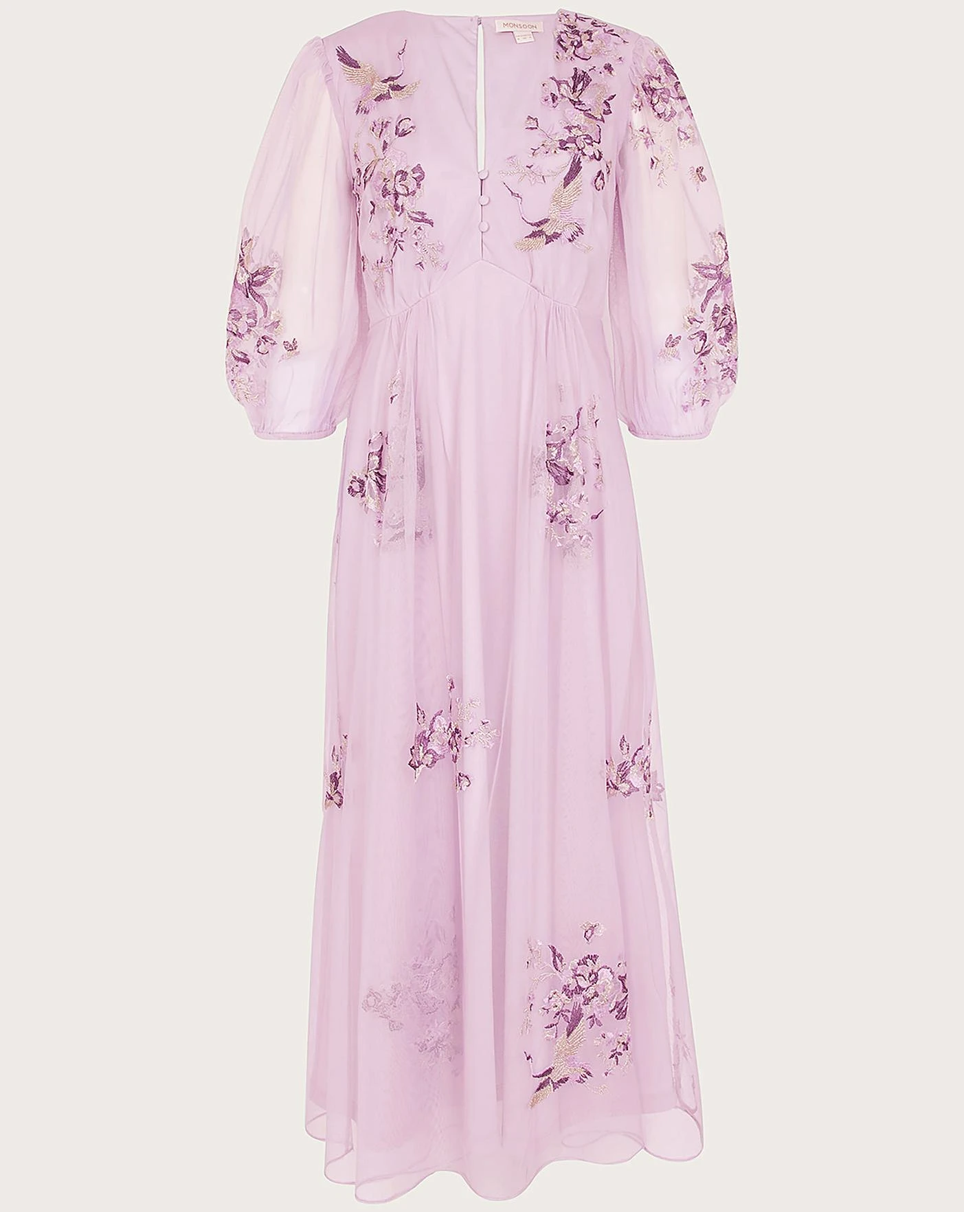 Monsoon Karen Embroidered Dress| Lilac 1 Monsoon Karen Embroidered Dress| Lilac