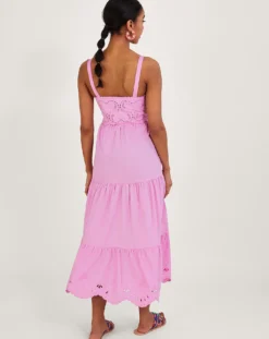 Monsoon Cirilla Cutwork Dress| Pink -MONSON Clothing Shop uj463 54277910 2