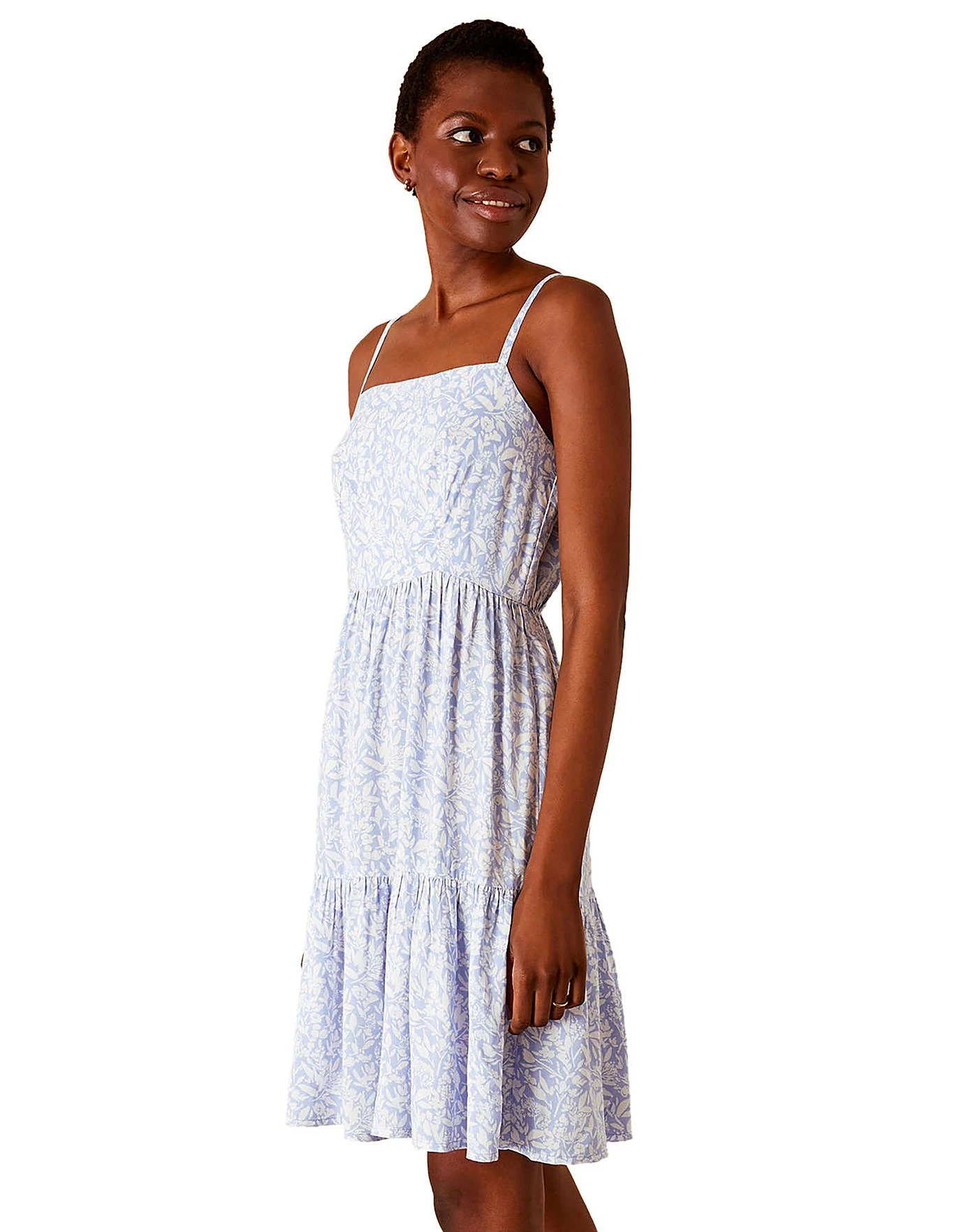 Accessorize Ditsy Mini Dress| Blue 2 Accessorize Ditsy Mini Dress| Blue - Image 2