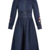 Monsoon Embroidered Denim Shirt Dress| Denim Blue