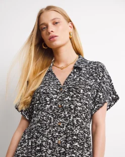 Whistles Abstract Smudge Print Tiered Midi Dress| Multi 10 Whistles Abstract Smudge Print Tiered Midi Dress| Multi -MONSON Clothing Shop w01cs715742w