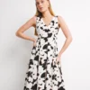 Whistles Silhouette Floral V Neck Dress| Multi