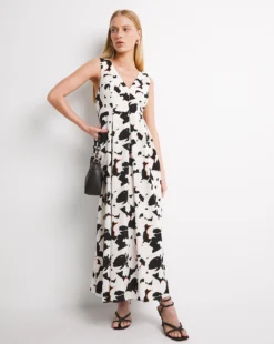 Whistles Silhouette Floral V Neck Dress| Multi -MONSON Clothing Shop w01cs810743w