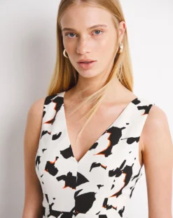 Whistles Silhouette Floral V Neck Dress| Multi -MONSON Clothing Shop w01cs810744w