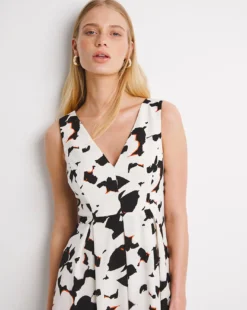 Whistles Silhouette Floral V Neck Dress| Multi -MONSON Clothing Shop w01cs810746w