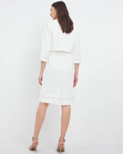 Joanna Hope Scallop Dress & Jacket| Ivory -MONSON Clothing Shop w01wi170729w