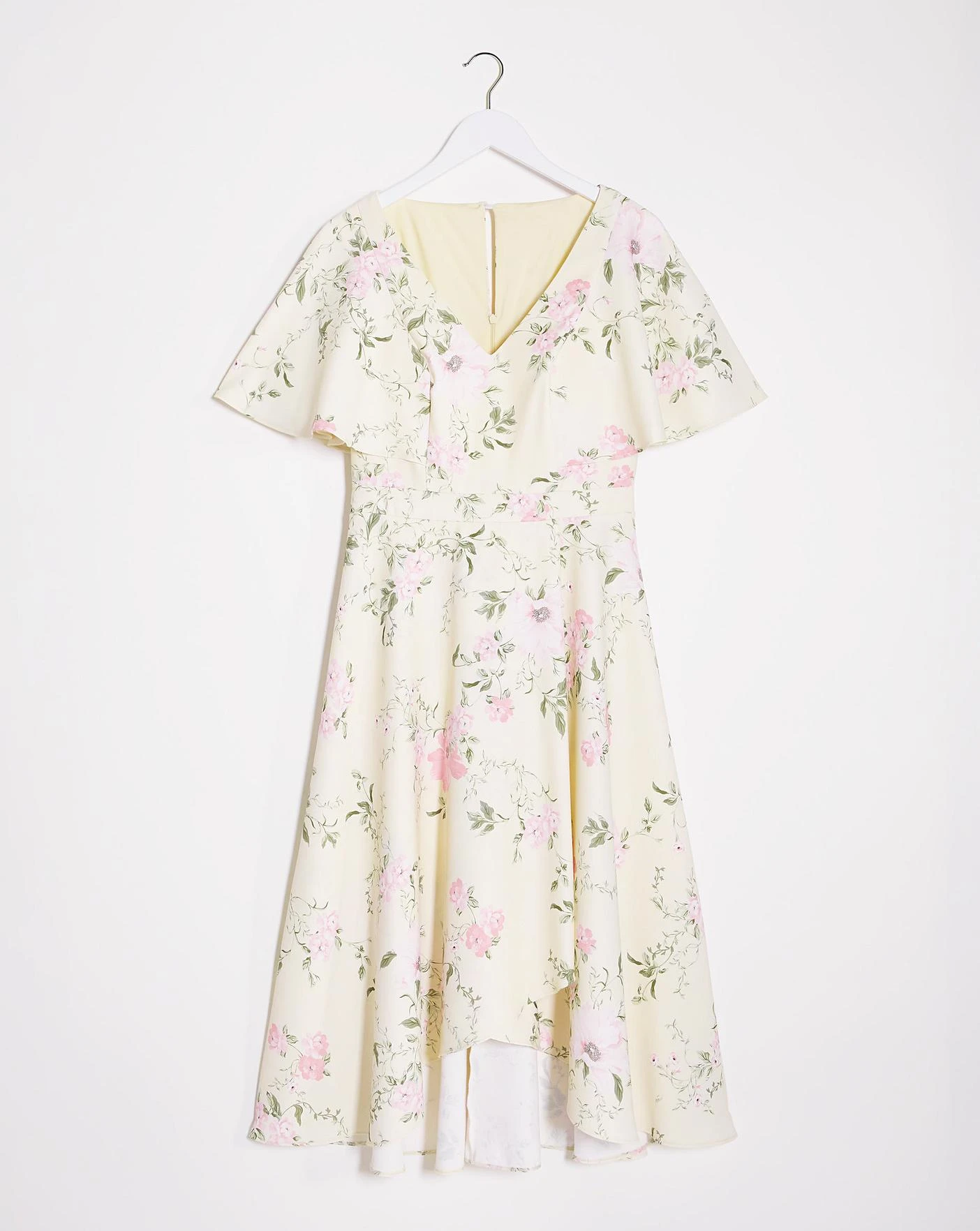 Joanna Hope Floral Angel Sleeve Midi Dress| Print 2 Joanna Hope Floral Angel Sleeve Midi Dress| Print - Image 2