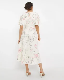 Joanna Hope Floral Angel Sleeve Midi Dress| Print 7 Joanna Hope Floral Angel Sleeve Midi Dress| Print -MONSON Clothing Shop w01wi319750w