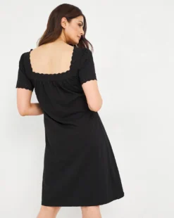 Square Neck Lace Dress| Black 7 Square Neck Lace Dress| Black -MONSON Clothing Shop w07wg168768w