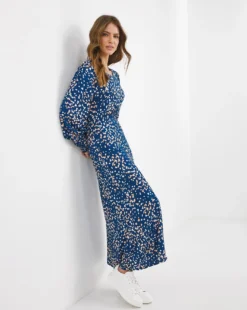 Julipa Jersey Dress With Seam Detail| Navy Multi -MONSON Clothing Shop w07zz138706w