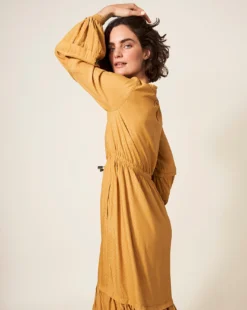 White Stuff Maisy Midi Dress| Gold -MONSON Clothing Shop x01ed359501s
