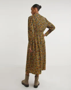 Multi Floral Tie Neck Swing Dress| Multi Coloured Floral -MONSON Clothing Shop x01fh977796w