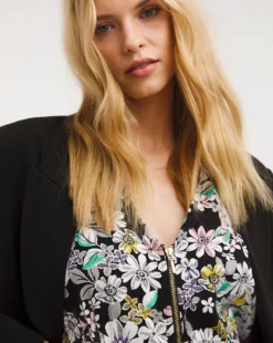 Floral Front Shirt Dress With Open Neck| Multi Coloured Floral -MONSON Clothing Shop x01gh804741w