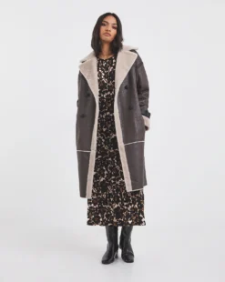 Open Tie Back Midi Jersey Smock Dress| Brown Multi-coloured 6 Open Tie Back Midi Jersey Smock Dress| Brown Multi-coloured -MONSON Clothing Shop x01gh898738w