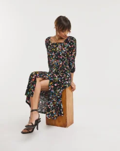 Square Neck Jersey Midi Dress| Multi Print 6 Square Neck Jersey Midi Dress| Multi Print -MONSON Clothing Shop x01gh907741w