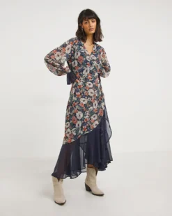 Joe Browns Romantic Mixed Print Dress| Navy Multi