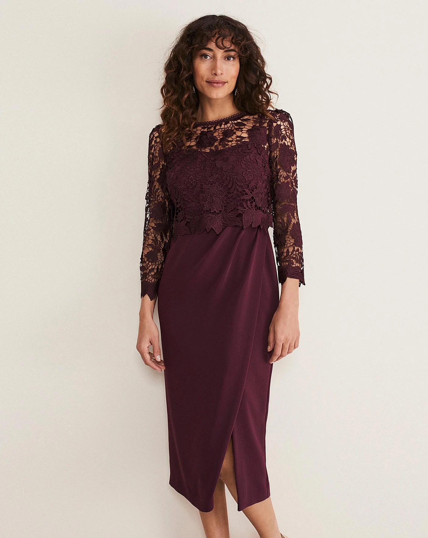 Phase Eight Adeline Double Layer Dress| Purple 1 Phase Eight Adeline Double Layer Dress| Purple