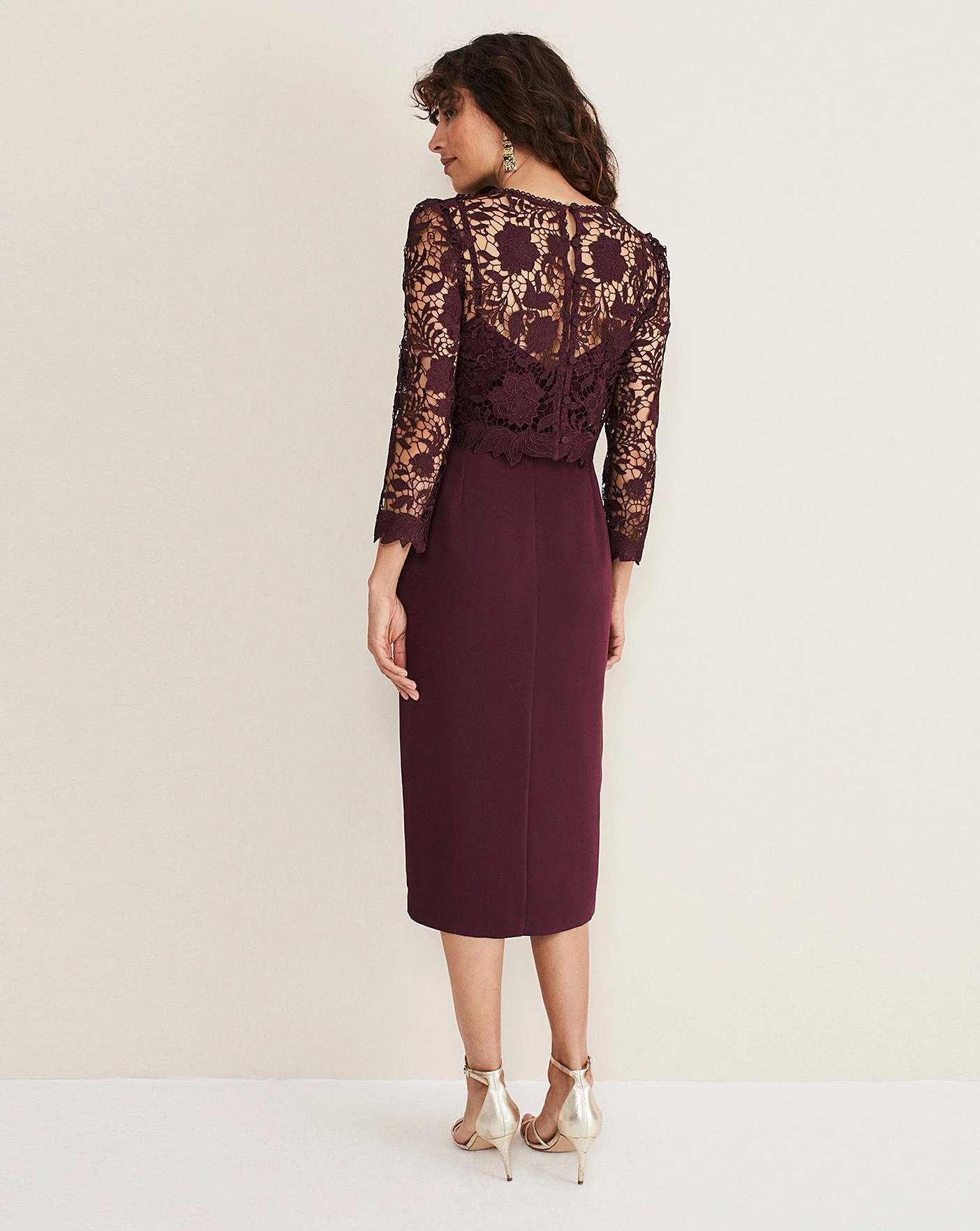 Phase Eight Adeline Double Layer Dress| Purple 5 Phase Eight Adeline Double Layer Dress| Purple - Image 5