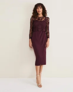 Phase Eight Adeline Double Layer Dress| Purple 9 Phase Eight Adeline Double Layer Dress| Purple -MONSON Clothing Shop x01ie379503s