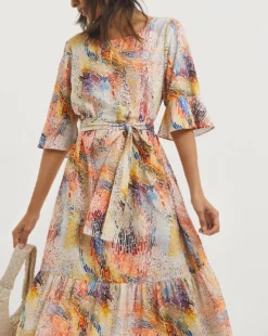 Raishma Studio Dress| White Multi-coloured -MONSON Clothing Shop x01ie494737w