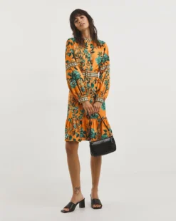 Raishma Studio Dress| Orange Multi-coloured -MONSON Clothing Shop x01ie512739w