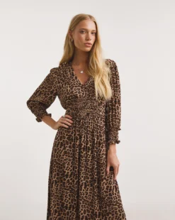 Whistles Jungle Cheetah Shirred Dress| Multi 9 Whistles Jungle Cheetah Shirred Dress| Multi -MONSON Clothing Shop x01ie907748w