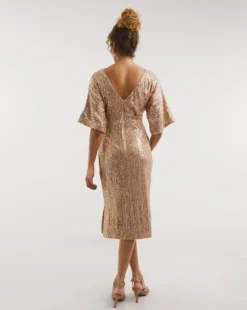 Closet London Sequin Kimono Pencil Dress| Rose Gold -MONSON Clothing Shop x01ie964748w