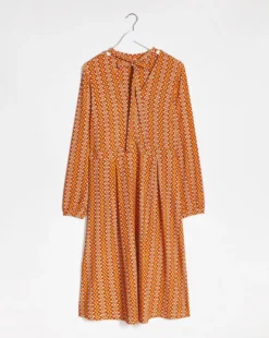 Joe Browns Retro Print Jersey Dress| Orange -MONSON Clothing Shop x01if542745s