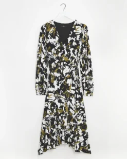 Joanna Hope Jersey Wrap Maxi Dress| Green Print -MONSON Clothing Shop x01ii146777s