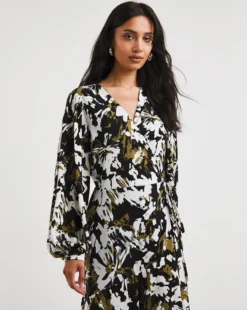 Joanna Hope Jersey Wrap Maxi Dress| Green Print -MONSON Clothing Shop x01ii146781w