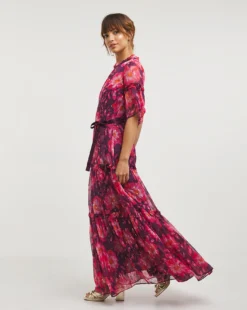 Joanna Hope Floral Maxi Dress| Pink Print -MONSON Clothing Shop x01ii562705w