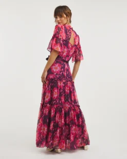 Joanna Hope Floral Maxi Dress| Pink Print -MONSON Clothing Shop x01ii562708w
