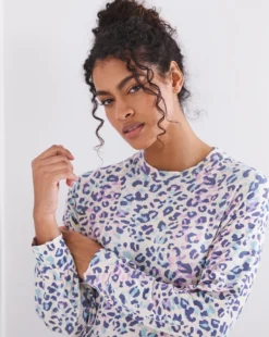 Pretty Secrets Leopard Print Lounge Sweat Dress| Leopard -MONSON Clothing Shop x01iv463744w