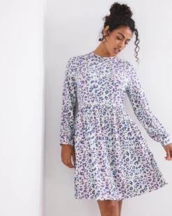 Pretty Secrets Leopard Print Lounge Sweat Dress| Leopard -MONSON Clothing Shop x01iv463745w