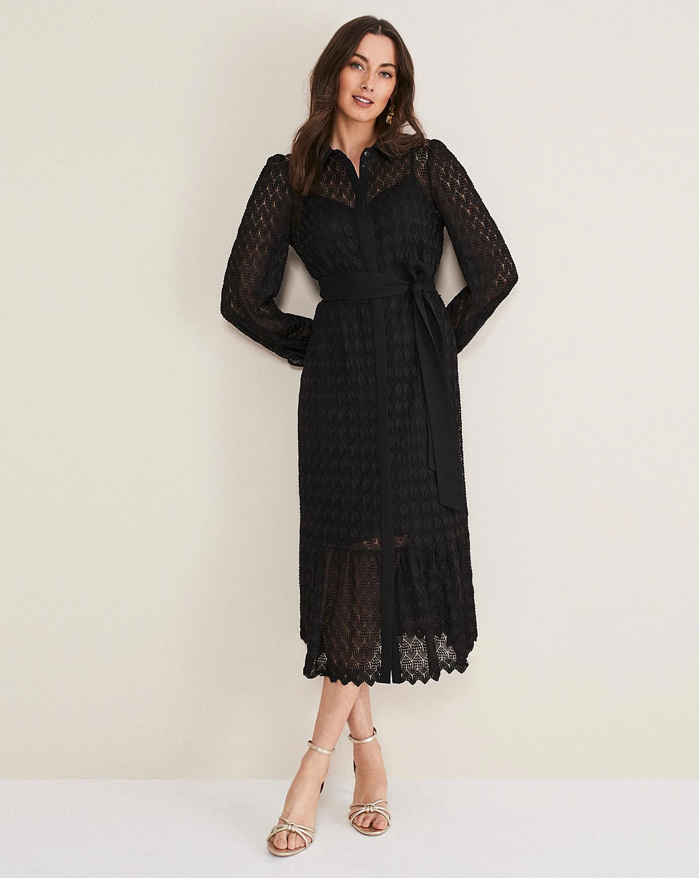Phase Eight Leila Lace Dress| Black 3 Phase Eight Leila Lace Dress| Black - Image 3