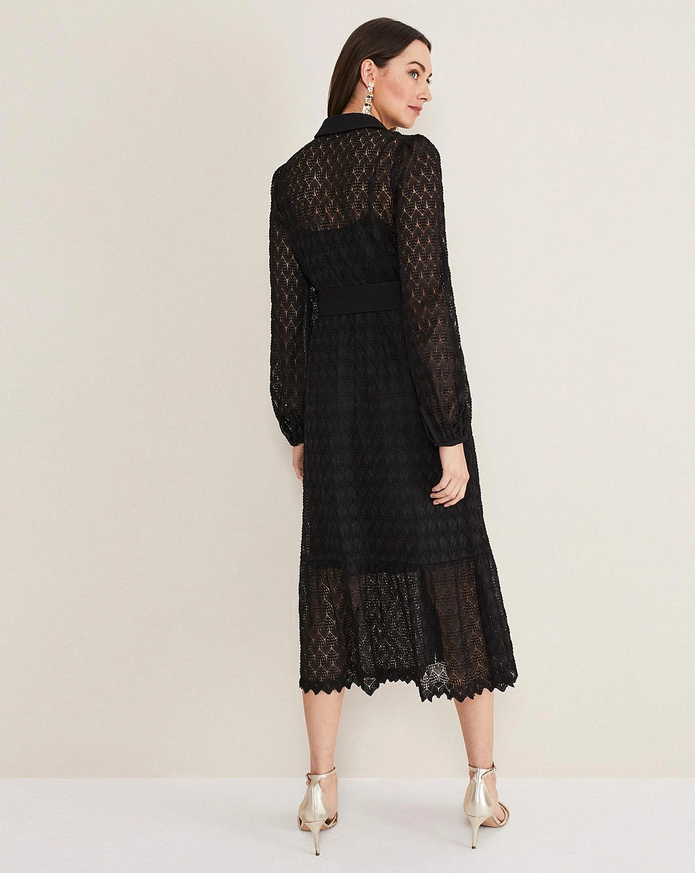 Phase Eight Leila Lace Dress| Black 5 Phase Eight Leila Lace Dress| Black - Image 5