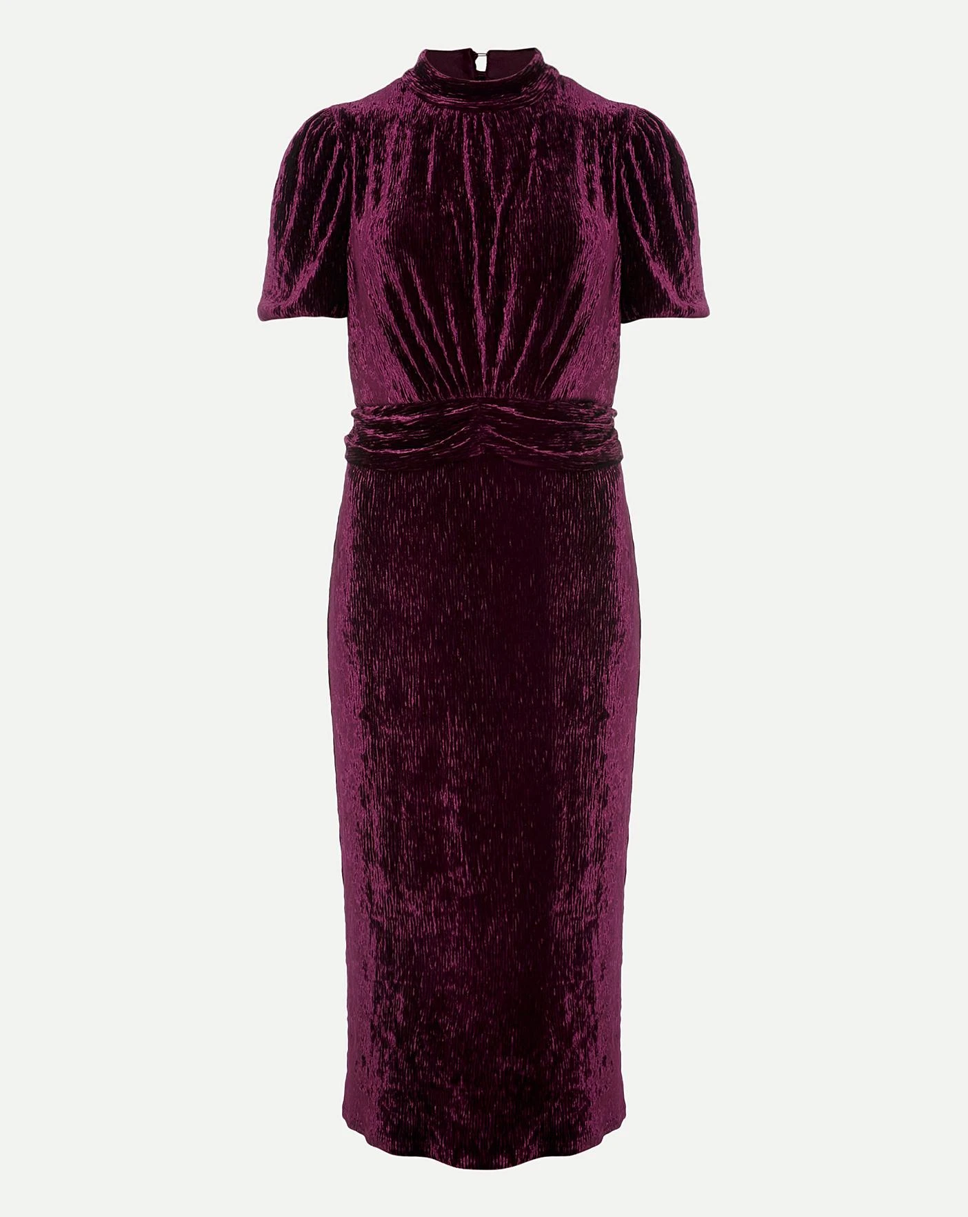 Phase Eight Kaylee Velvet Pleat Dress| Red 2 Phase Eight Kaylee Velvet Pleat Dress| Red - Image 2