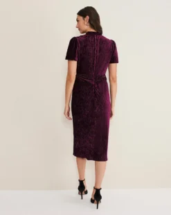 Phase Eight Kaylee Velvet Pleat Dress| Red 10 Phase Eight Kaylee Velvet Pleat Dress| Red -MONSON Clothing Shop x01km655502s