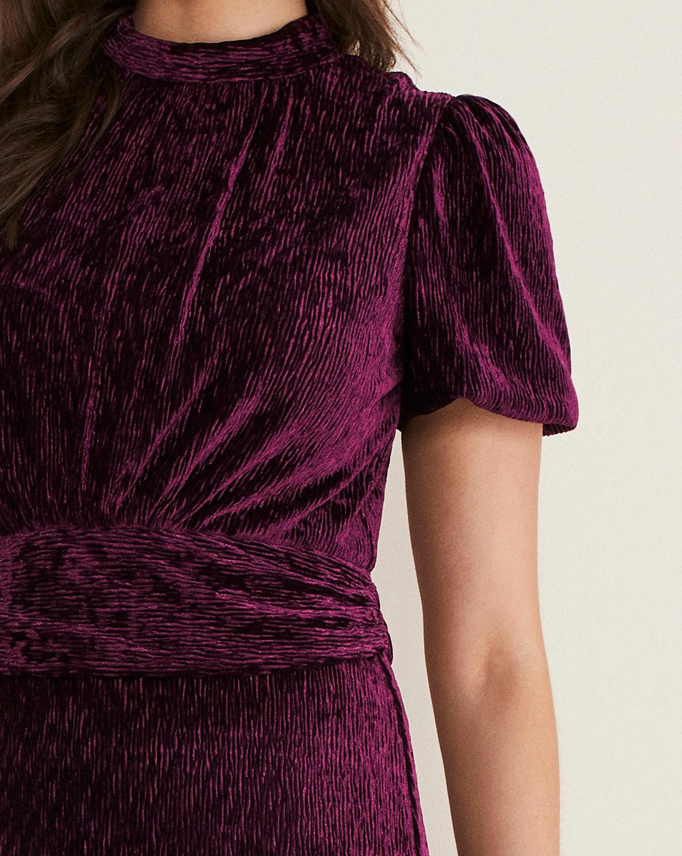 Phase Eight Kaylee Velvet Pleat Dress| Red 7 Phase Eight Kaylee Velvet Pleat Dress| Red - Image 7