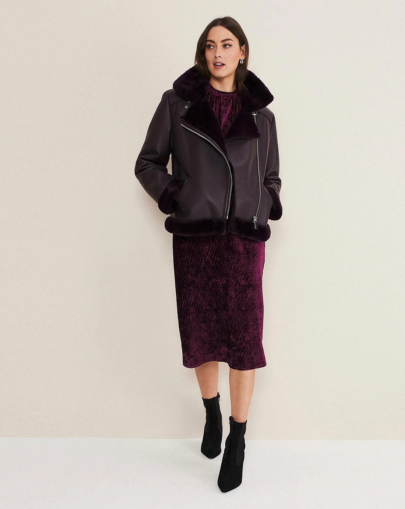 Phase Eight Kaylee Velvet Pleat Dress| Red 8 Phase Eight Kaylee Velvet Pleat Dress| Red - Image 8