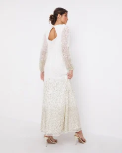 Joanna Hope Sequin Maxi Dress| Ivory -MONSON Clothing Shop x01mn956739w